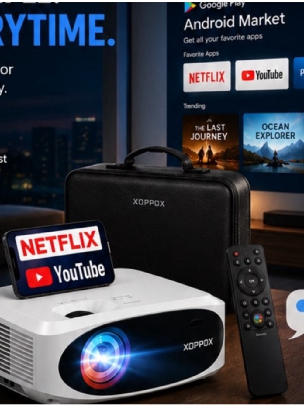 Google Voice Chromecast  Projector